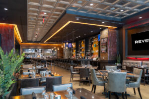 Interior dining room of Revel in downtown Pittsburgh